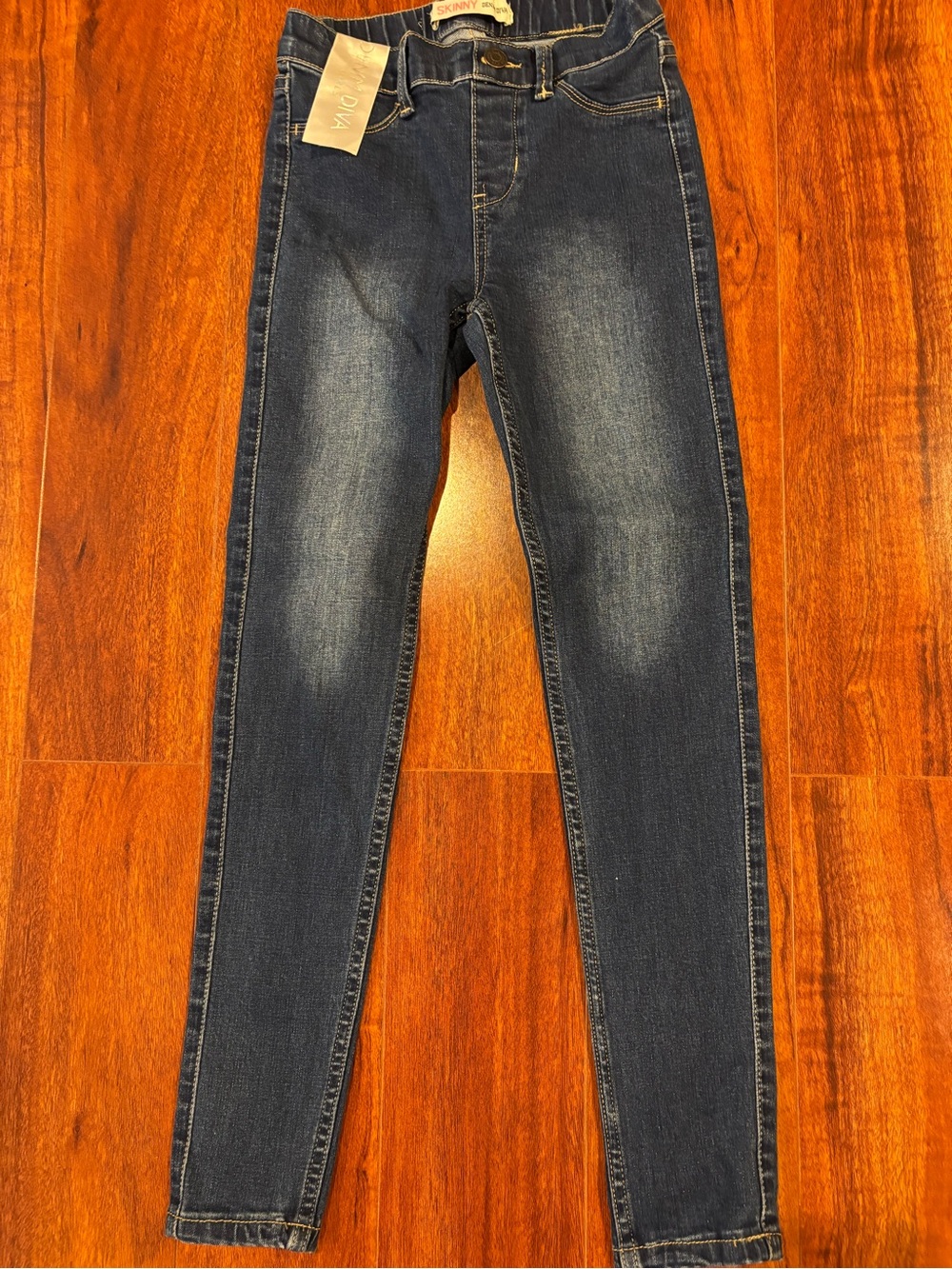 Kids Skinny Jeans in Dark Blue Wash